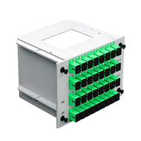 1x32 SC APC Splitter Serat Optik PLC SM Single Mode Pasif Optic Coupler Connector FTTH di Panel Patch ODF Frame