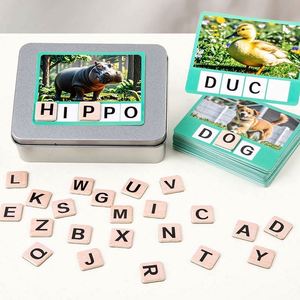 Jouets magnétiques d'apprentissage de l'alphabet pour enfants, jeux de mots CVC pour tout-petits, cartes flash de lettres magnétiques - Product Image 3