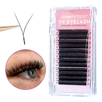 DAMMAN YY cils 0.07 C D Curl Mix longueur Super doux Double conseils Y forme cils Extension ventilateurs préfabriqués 2D Volume cils