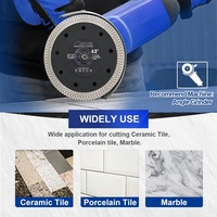 Disque de coupe diamanté Turbo X Mesh 4/4,5/5 pouces, à usage humide et sec, avec moyeu renforcé, lame de scie circulaire diamantée pour carrelage céramique, porcelaine et marbre