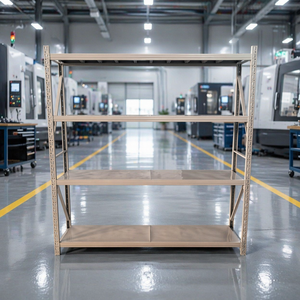 Étagère de stockage métallique multi-niveaux à revêtement en poudre pour entrepôt commercial et dépôt - Product Image 1