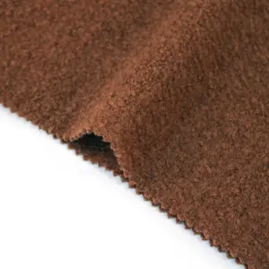 New Arrival Cheap Price Textile Factory Free Sample High Quality Light Weight Dark Brown 100% Wool Tweed Knitted Fabric