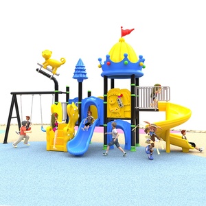 Khu vui chơi ngoài trời đa năng cho trẻ em, bán buôn, khu vui chơi mầm non, bộ xích đu cầu trượt nhựa cho trẻ em - Product Image 1