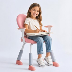 <span class=keywords><strong>Chaise</strong></span> d'apprentissage ergonomique pour enfant, réglable en hauteur, pour la maison et l'école, avec double soutien lombaire - Product Image 4