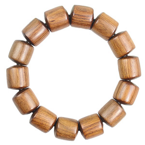 Pulsera de palisandro negro con cuentas de barril de 15 mm, estilo chino, regalo de joyería unisex - Product Image 5