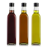 Green Glass Olive Oil Bottles with Lid, Empty Oil Bottle