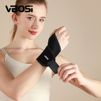 VBOSI 1008 Soporte de Muñeca Ajustable, Transpirable, de Malla de Poliéster y Neopreno, Grado Médico, Antideslizante, para Deportes y Gimnasio, OEM/ODM, Negro