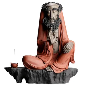 Estatueta de decoração de casa tamanho grande, dharma patriarch, artes e artesanatos de cerâmica