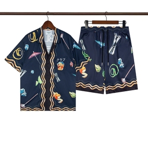 Completo Set Abbigliamento Moda Designer 2026: Camicia a Maniche Corte <span class=keywords><strong>e</strong></span> Pantaloncini da Uomo Stile Tribale <span class=keywords><strong>e</strong></span> Abiti da Donna per Resort da Spiaggia - Il Tuo Look di Tendenza - Product Image 3