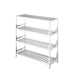 מטבח מסחרי נירוסטה אחסון מתלה 4 שכבה כבדה מארגן מודולרי למגש סיר תבנית - Product Image 5