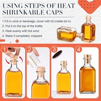 Bouteille en verre transparent de 8 oz (100 ml, 250 ml, 375 ml, 500 ml, 750 ml) carrée pour whisky, vin, boissons, vodka, brandy, eau, huile, soda