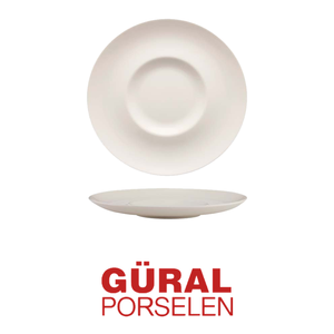 Athens Bone China Flat <b>Plate</b> 31 cm with Rim Gourmet Gural -6 - Product Image 4