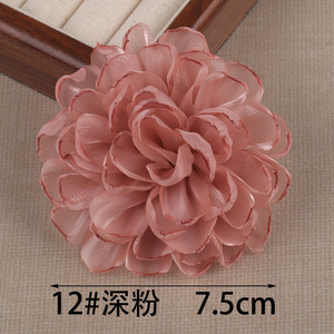 ช่อดอกไม้ผ้าตาข่ายผ้าไหมลูกไม้แบบทำมือสำหรับรองเท้าทำผมหมวกเครื่องประดับเสื้อผ้า - Product Image 6