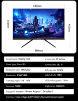 27" Monitor 2K 165Hz 144HZ Gaming Monitors Computer 1ms Free-sync Nano IPS Panel Desktop LCD Display Type-C Interface