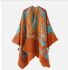 Vente flash d'hiver : écharpe à motif de vagues de mer, polyvalente, épaisse, châle et cape chauds - Product Image 3