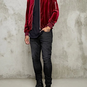Nouvelle mode, veste bomber en velours personnalisée OEM pour hommes, fabricants de vêtements en gros chinois - Product Image 4