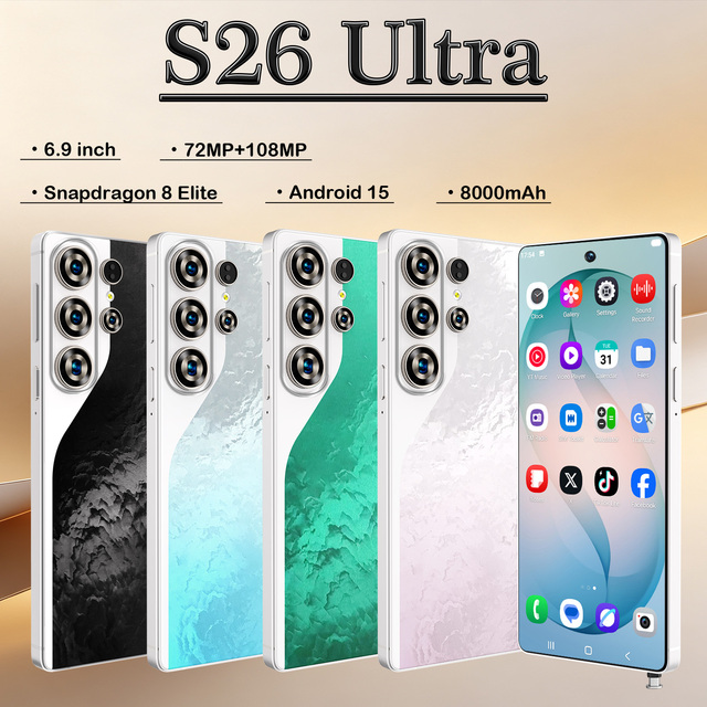 New Arrival S26 Ultra 5G Android Smartphone Global Version 1TB 7.3 Inch Screen for Wholesale Mobile Manufacturer