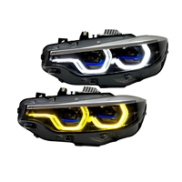 Phare LED bicolore JYF pour Série 4 F32/F36/F80/F82/M3/M4 12V 6000 Lumens Nouvelle version Ikon V2 avec interrupteur jaune/blanc DRL