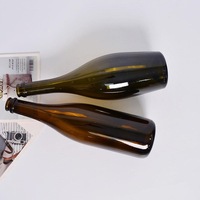 Bouteilles de liqueur en verre personnalisées avec logo d'usine 375/500/750/1500 ml, bouteilles de champagne en verre, bouteilles de vin en verre vides avec bouchon à couronne