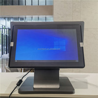 Nouvelle conception, double écran, 15,6 pouces, système POS N100 N97, terminal POS métallique, machine de caisse rapide pour supermarché avec processeur I3 I5 I7