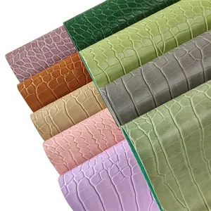 <span class=keywords><strong>Tissu</strong></span> en <span class=keywords><strong>cuir</strong></span> synthétique de couleur unie résistant à l'eau, aspect crocodile, tanné à l'huile, motif crocodile, <span class=keywords><strong>simili</strong></span> <span class=keywords><strong>cuir</strong></span> pour la fabrication de portefeuilles - Product Image 5