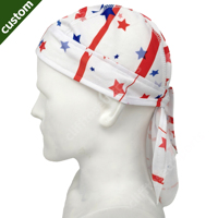 Durag personnalisé avec logo Porto Rico, chapeau élastique respirant et absorbant, réglable, unisexe, 100 % polyester, rayé, pour le ski, la plage, les fêtes, le cyclisme