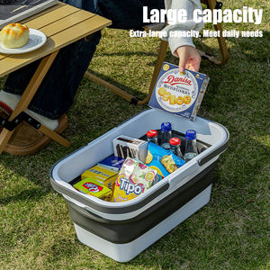 Cesta Plegable de Alta Calidad para Camping, Cesta de Almacenamiento con Tapa, Contenedor para Picnic - Product Image 3