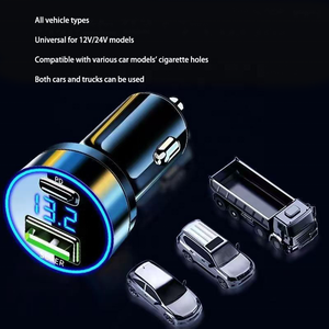 ที่ชาร์จในรถยนต์แบบ USB ความเร็วสูง2พอร์ตสำหรับ iPhone 15 14 PRO MAX 13 12 11 Samsung S22 S23 120W อะแดปเตอร์ชาร์จเร็ว - Product Image 2