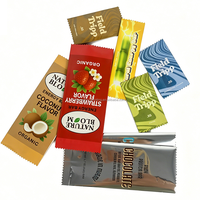 Sac d'emballage de qualité alimentaire Feuille imprimée numérique Joint thermique arrière pour collation Bonbons Champignons Chocolat Bar Wrapper Min. 100pcs