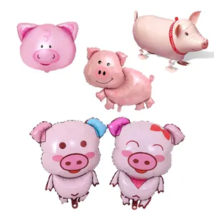 Pig Ballonnen Roze Cartoon Piggy Folie Ballonnen Voor Baby Douche Boerderij Dieren Thema Feestartikelen Decoratie