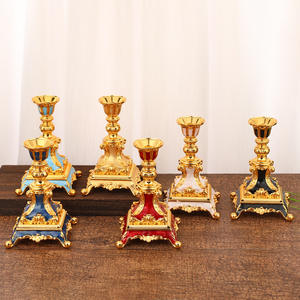 Bougeoir à tête unique classique de style européen Décor de mariage à la maison Tour Eiffel Paris pour la base de bougie de la Saint-Valentin - Product Image 2