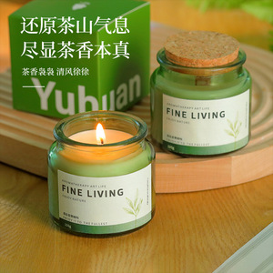 Fine Living Scented Candle 100g Tea Fragrance Aromatherapy Home Decor - Product Image 1