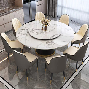 Table à manger rotative en pierre <span class=keywords><strong>de</strong></span> marbre ronde moderne <span class=keywords><strong>de</strong></span> luxe ensemble <span class=keywords><strong>de</strong></span> salle à manger pour <span class=keywords><strong>4</strong></span> 6 8 10 <span class=keywords><strong>chaises</strong></span> tables à manger et ensembles <span class=keywords><strong>de</strong></span> <span class=keywords><strong>chaises</strong></span> meubles - Product Image 5