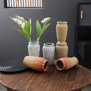 Vintage <b>Retro</b> Wabi Sabi Light Luxury Ceramic Vase With Hydroponic Function for Living Room Fresh Flower Display Home <b>Decor</b> - Product Image 4