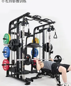 Machine de smith multifonctionnelle robuste support de presse de banc à squat machine de gym complète de smith de haute qualité