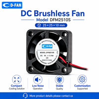 Mini ventilateur DC DFM2510S, vente directe d'usine, 25x25x10mm, ventilateur axial 5V DC, adapté aux appareils électroniques
