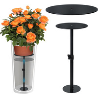 Rehausseur de plantes réglable en plastique et acier au carbone pour pots, utilisation intérieure/extérieure, nouveau style chinois, insert intégré pour pots hauts