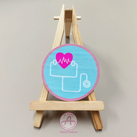 AoSheng Bonne qualité Merrow Border Woven Patch personnalisé de haute qualité tissé fer sur patchs pour vêtement