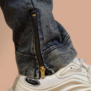 Pantalones Vaqueros Personalizados para Hombre, Corte Recto, Algodón, para Uso Diario, Fabricación OEM, Alta Calidad - Product Image 6