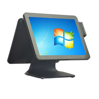 Système POS tout-en-un à écran tactile 15 pouces tactile capacitif WIN DOWS Terminal POS tout-en-un