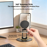 Support de téléphone et tablette de bureau en alliage d'aluminium magnétique puissant N52 personnalisé avec rotation sur 3 axes, support multifonctionnel à bras flexible