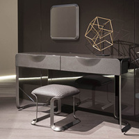 Commode de luxe italien à la mode, ensemble avec miroir, commode pour chambre à coucher