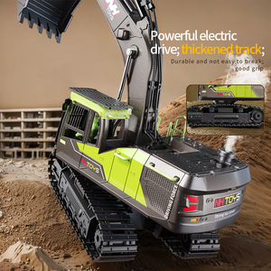 Mini-excavatrice télécommandée multifonctionnelle 3-en-1 2,4 GHz en alliage, avec effet de fumée simulé, jouet pour enfants, idéal comme cadeau - Product Image 5