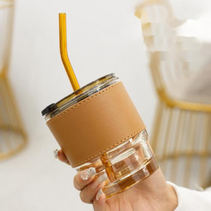 Portavasos de escritorio de cuero personalizado Funda de taza de café reutilizable Taza personalizada Funda de taza ecológica - Product Image 4