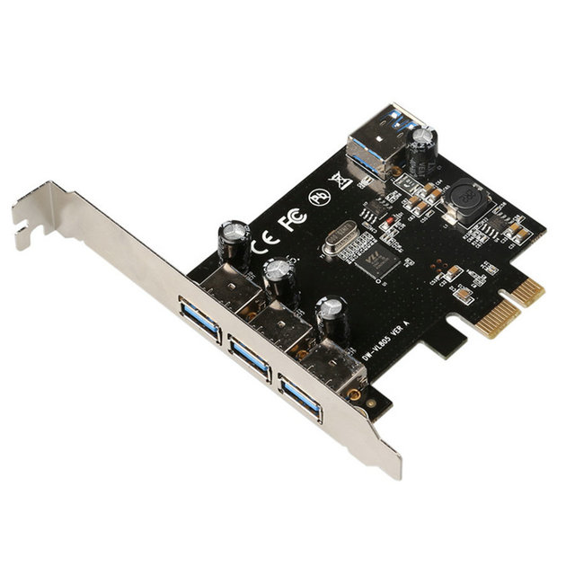 PCI-E to Usb3.0 Expansion Card Four Port Desktop USB3.0 Adapter Card 4-port VL805 External Expansion