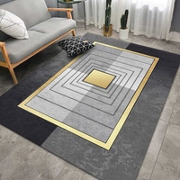 Tapis de sol moderne 3D personnalisé avec logo, grand tapis design pour la décoration du salon, textiles de maison