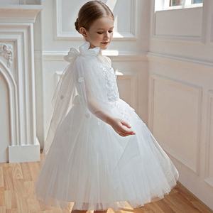 Falda de tul hinchada Vestido de <span class=keywords><strong>piano</strong></span> Anfitrión Traje de violín Pequeña boda Princesa Vestido de niña de las flores - Product Image 3