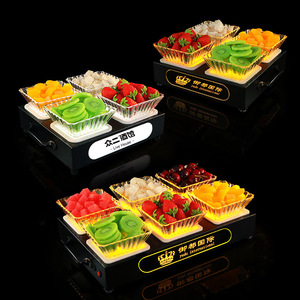 Illuminated Fruit Platter Rack 4 Compartment With Led Light For <b>Bar</b> Ktv <b>Snack</b> Display - Product Image 3