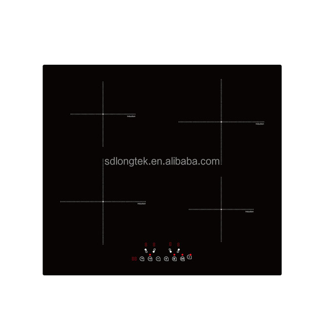 60cm Electric Induction Hob Black Built-in Cooktop with 4 Burners Touch Control 7200W Energy-Saving Class a 2-Year Warranty