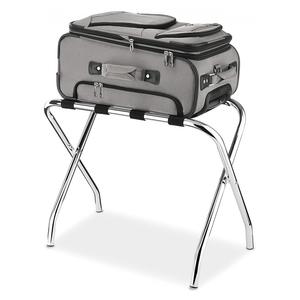 מלון מתקפל פלדת צינורי מתקפל אחסון מתלה מגש stand עץ מתלים מטען - Product Image 2